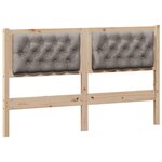 vidaXL Tête de lit Autre Marron et taupe 150 cm Bois massif en pin
