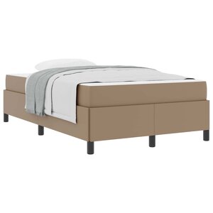 vidaXL Cadre de lit avec matelas Cappuccino 120 x 200 cm tissu