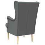 vidaXL Fauteuil Gris foncé Tissu