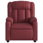 vidaXL Fauteuil inclinable Rouge bordeaux Similicuir