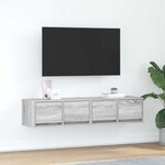 vidaXL Meubles TV 2 Pièces sonoma gris 60x31x25 5 cm bois d'ingénierie