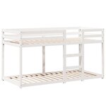 vidaXL Lit superposé sans matelas blanc 90x200 cm bois de pin massif