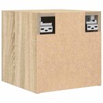 vidaXL Meuble TV mural Chêne sonoma 30 5x30x30 cm