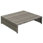 vidaXL Salon de jardin 5 Pièces avec coussins Résine tressée Gris