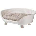 Corbeille chat ou chien Throne 6 avec coussin relax - Blanc