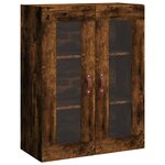 vidaXL Armoire murale chêne fumé 69 5x34x90 cm