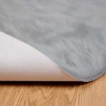 vidaXL Tapis en fausse Tafalla Gris Ø 100 cm Polyester