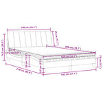 vidaXL Lit avec matelas gris foncé 140x200 cm velours