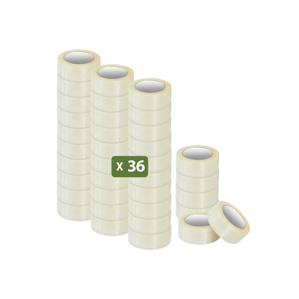 Pack and Move - Lot 36 Rouleaux Ruban Adhésif Transparent Pour Emballage Et Déménagement - 100 M - Qualité Premium