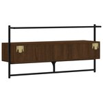 vidaXL Meuble TV mural chêne marron 100 5x30x51 cm bois d'ingénierie