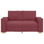 vidaXL Canapé 3 Pièces Marron Tissu en lin mélangé