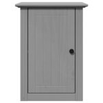 vidaXL Meubles de salle de bain 3 Pièces BODO gris bois de pin massif