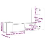 vidaXL Ensemble meuble TV 4 Pièces Gris béton Bois d'ingénierie