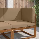 vidaXL Coussin de canapé d'extérieur 3 Pièces Taupe Polyester