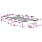 vidaXL Cadre de Lit Blanc Bois de pin massif 75 x 190 cm Super Résistant