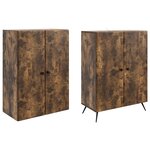 vidaXL Ensemble de Meubles 2 Pièces Chêne fumé Bois d'ingénierie