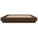 vidaXL Cadre de lit chêne marron 120x190 cm bois d'ingénierie