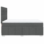 vidaXL Sommier à lattes de lit avec matelas Gris foncé 140x190cm Tissu