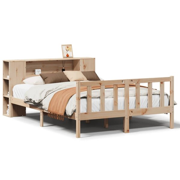 vidaXL Lit bibliothèque sans matelas 120x200 cm bois de pin massif