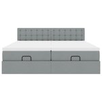 VidaXL Cadre de lit ottoman et matelas gris clair 160x200cm tissu