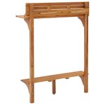 vidaXL Table de bar de balcon 90x37x122 5 cm Bois d'acacia massif