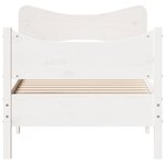 vidaXL Cadre de lit sans matelas blanc 75x190 cm bois de pin massif