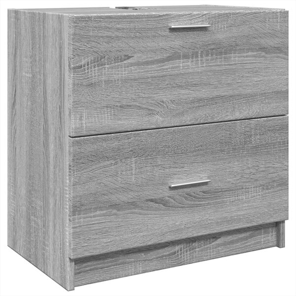 vidaXL Meuble d'évier sonoma gris 59x37x59 cm bois d'ingénierie