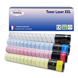 Lot de 4 toner compatibles avec ricoh aficio mpc2003sp  mpc2003zsp  mpc2004sp  (noir+couleur) - t3azur