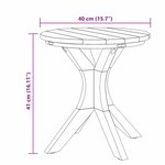 vidaXL Table d'appoint Marron 40 x 40 x 41 cm Bois de teck massif