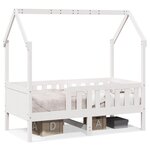 vidaXL Cadre de lit d'enfants forme de maison 80x160cm bois pin massif