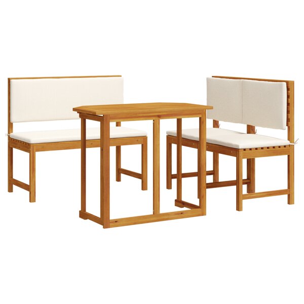 vidaXL Ensemble de salle à manger de jardin 4 pièces en bois d'acacia massif