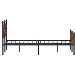 vidaXL Cadre de lit sans matelas chêne fumé 140x190 cm bois ingénierie