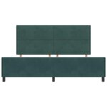 vidaXL Lit à ressorts avec tête de lit Vert foncé 200 x 200 cm Velours