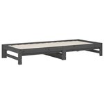vidaXL Lit coulissant sans matelas gris 2x(90x200) cm