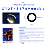 N° 9 en Laiton  adhésif puissant  50 mm x 2 mm