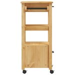vidaXL Chariot de cuisine MONZA 48x40x90 cm bois massif de pin