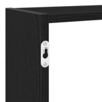 vidaXL Étagère cube murale 7 compartiments noir bois d'ingénierie