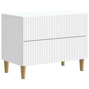 vidaXL Cabinet de chevet Blanc 62 x 34 5 x 48 cm Bois d'ingénierie