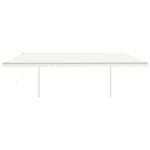 vidaXL Auvent automatique capteur de vent/LED 6x3 m Crème