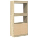 vidaXL Buffet haut chêne sonoma 63x33x140 cm bois d'ingénierie