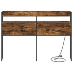 vidaXL Tête de lit avec étagère Chêne fumé 120 cm Bois d'ingénierie