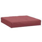 vidaXL Coussins de palette lot de 2 rouge bordeaux mélangé tissu