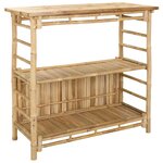 vidaXL Table de bar extérieure Naturel 110 x 50 x 105 cm Bambou