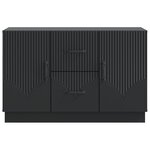 vidaXL Buffet avec tiroir Noir 89 x 34 5 x 57 cm Bois d'ingénierie