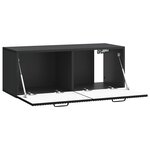 vidaXL Meuble TV mural Noir 78 5 x 31 x 30 cm Bois d'ingénierie