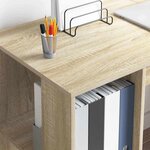 vidaXL Bureau avec Rangement Chêne sonoma 130 x 50 5 x 75 cm