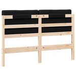 vidaXL Tête de lit capitonnée Marron et Noir 160 cm Pin massif
