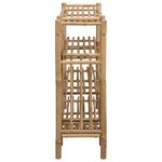 vidaXL Rack à chaussures avec étagère Naturel 88 x 27 x 80 cm Bambou