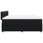 vidaXL Sommier à lattes de lit avec matelas Noir 180x200 cm Velours