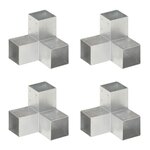 vidaXL Connecteurs de poteau 4 Pièces Forme en Y Métal galvanisé 91x91 mm